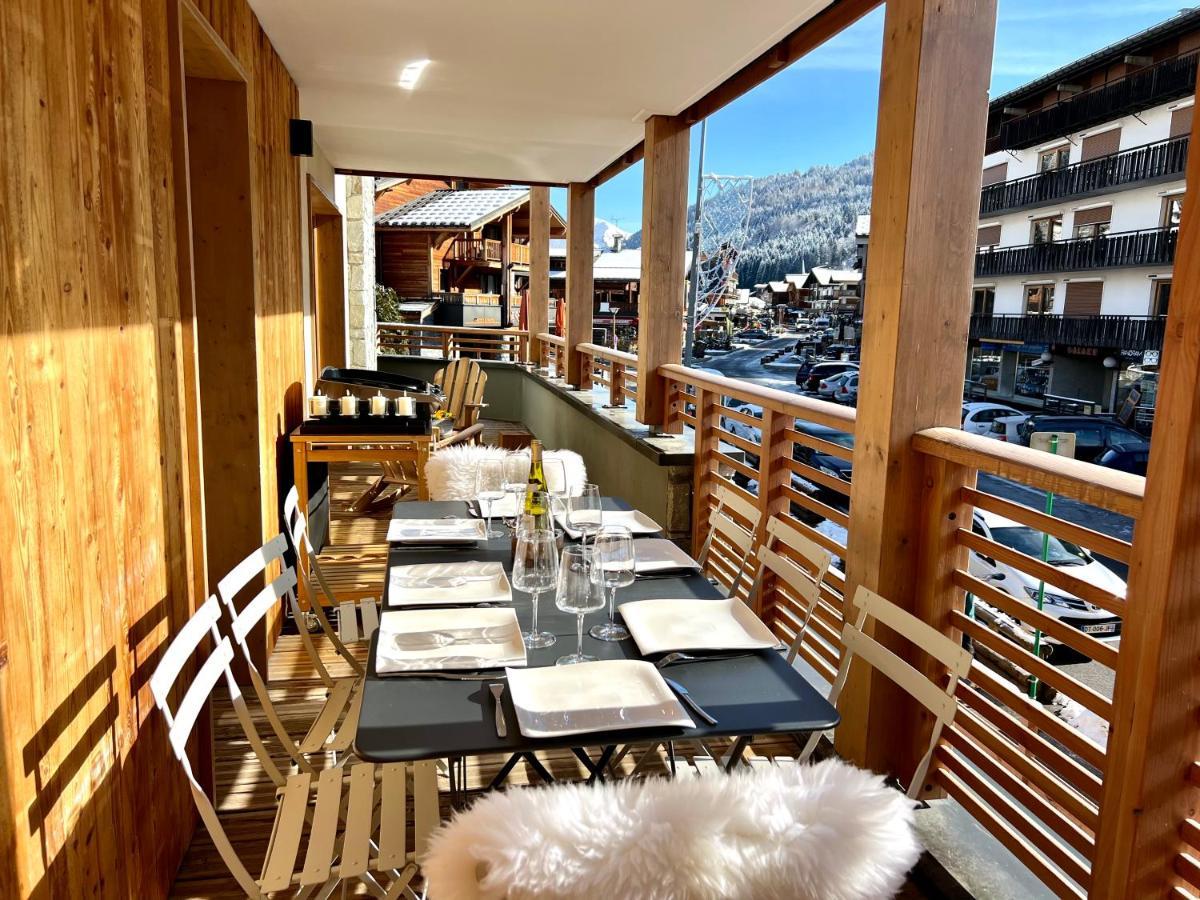 Appartement De Standing Plein Centre Station, 50M Des Pistes Les Gets Luaran gambar